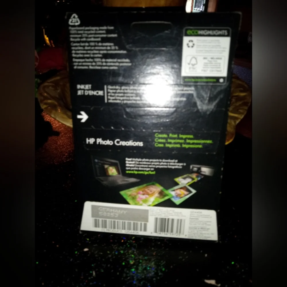 Unopened Hp photo paper 4x6 quantity pack of 100 sheets